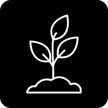 Bitki. Web simgesi basit illüstrasyon 