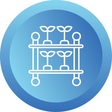 Dikey çiftçilik simgesi, vektör illüstrasyonu