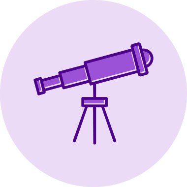 Teleskop. Web simgesi basit illüstrasyon