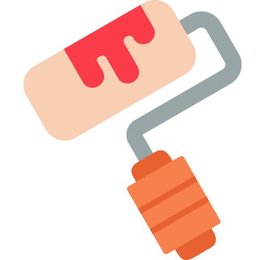  Boya silindiri. Web simgesi basit illüstrasyon