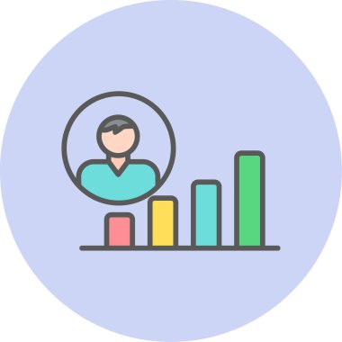 Kariyer Tanıtımı web simgesi vektör illüstrasyonu