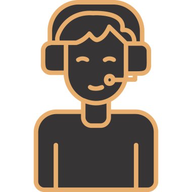 çağrı merkezi operatör simgesi illüstrasyonu 