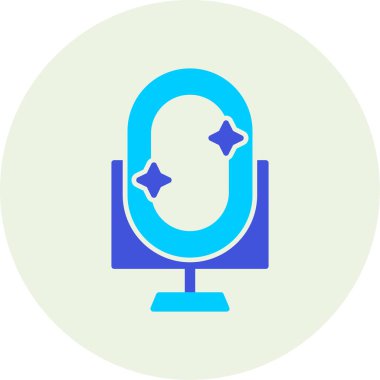 Ayna simgesinin vektör illüstrasyonu 