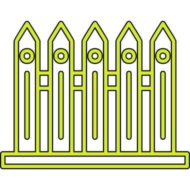 çit web simgesi, vektör çizim