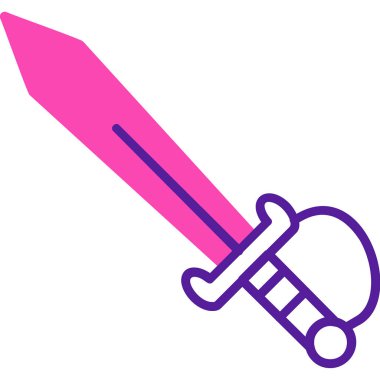 kılıç simgesi, vektör illüstrasyonu basit tasarım