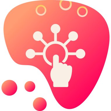 Etkileşimli web simgesi vektör illüstrasyonu