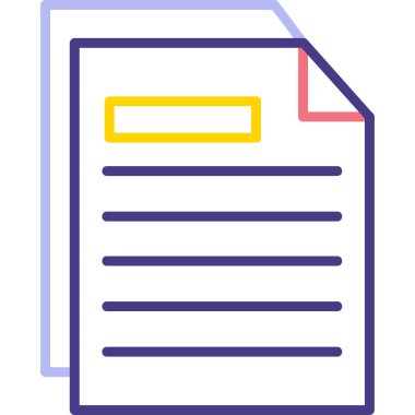 belge web simgesi basit resimleme 