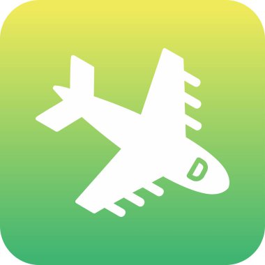  Uçak. Web simgesi basit illüstrasyon