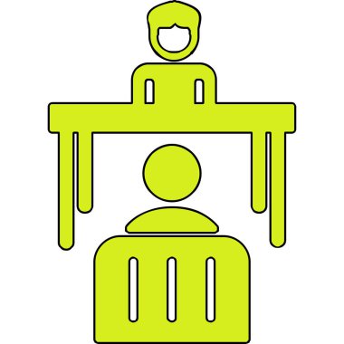 İş Görüşmesi modern simgesinin vektör illüstrasyonu        