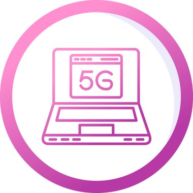 5g araştırma web simgesi, vektör illüstrasyonu 