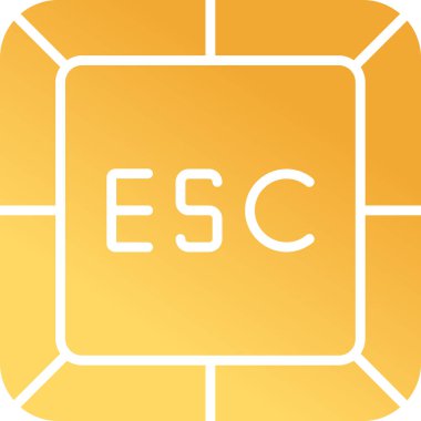 Kaçış simgesi, ESC web düğmesi, vektör illüstrasyonu 