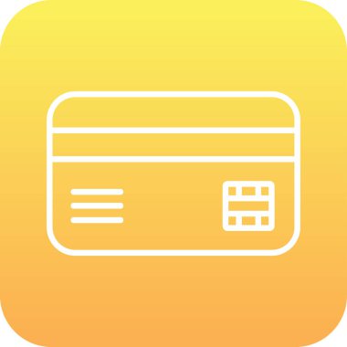 Kredi Kartı. Web simgesi basit illüstrasyon 