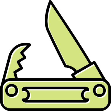 Cep bıçak simge vektör çizim