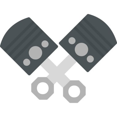 Pistons simgesi, vektör illüstrasyonu basit tasarım