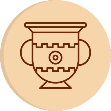 Amforo web simgesinin vektör illüstrasyonu             