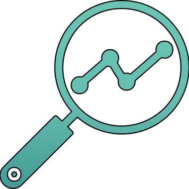 Analitik Araştırma. Web simgesi basit illüstrasyon             