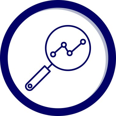 Analitik Araştırma. Web simgesi basit illüstrasyon             