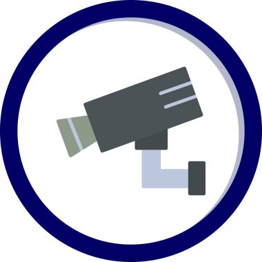 Bir CCTV kamerasının vektör simgesi, illüstrasyon  