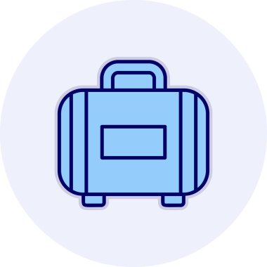 Bavul web simgesi, vektör çizim