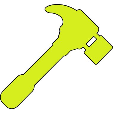 Çekiç ağı simgesi, basit vektör illüstrasyonu 