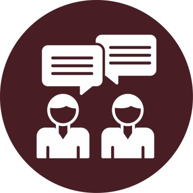 converstation simgesi, vektör illüstrasyonu basit tasarım