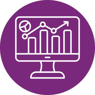 iş veri analiz simgesi vektör illüstrasyonu