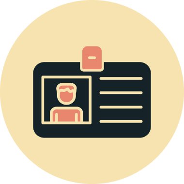 Kimlik kartı web simgesi, vektör illüstrasyonu