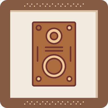 hoparlör basit vektör illüstrasyonu