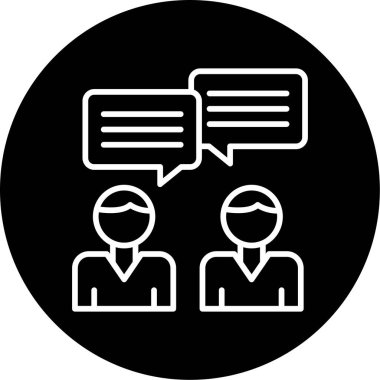 converstation simgesi, vektör illüstrasyonu basit tasarım