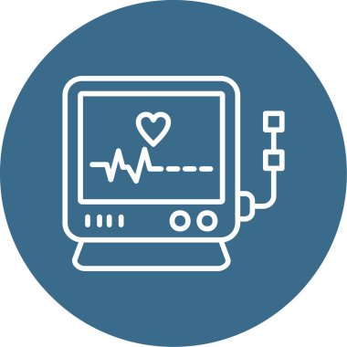 Monitör simgesinin vektör illüstrasyonu 