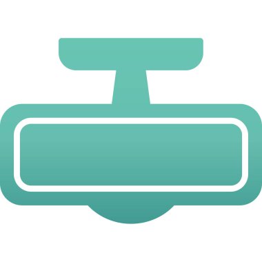 Arka Ayna modern simgesinin vektör illüstrasyonu                        