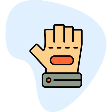 Eldiven simgesi, vektör illüstrasyonu basit tasarım