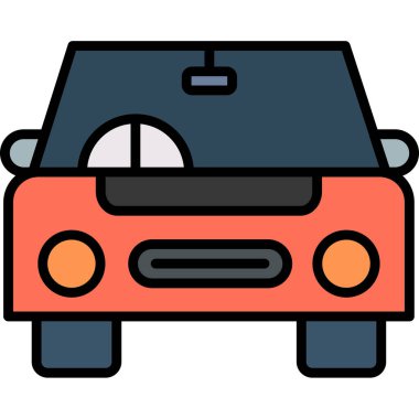 araba web simgesi basit illüstrasyon 