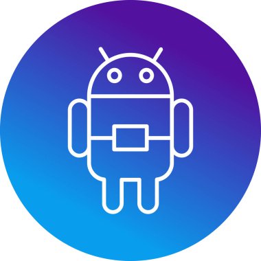 Android Web simgesi vektör çizimi 