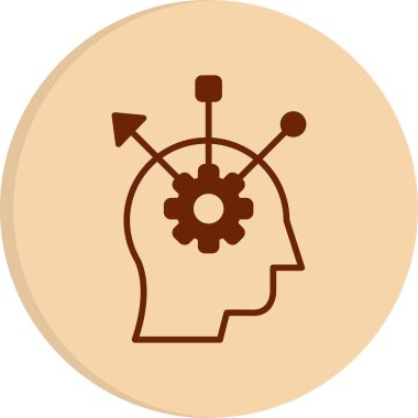 Eleştirel Düşünme Ağı simgesi, vektör illüstrasyonu