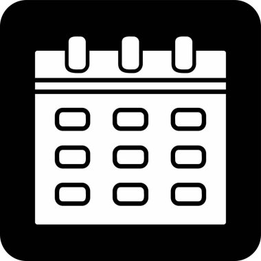 Takvim. Web simgesi basit illüstrasyon