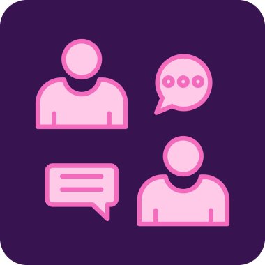 sohbet simgesi, vektör illüstrasyonu basit tasarım