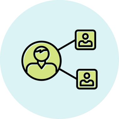 insanlar bağlantı simgesi, vektör illüstrasyonu basit tasarım