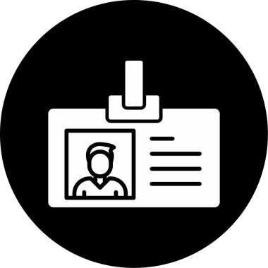 Kimlik kartı web simgesi, vektör illüstrasyonu