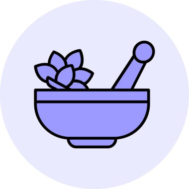 Havan ve tokmak simgeleri, web basit illüstrasyon