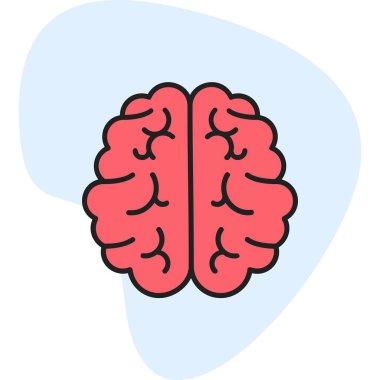 Beyin. Web simgesi basit illüstrasyon 