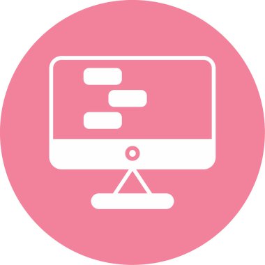 Monitör. Web simgesi basit illüstrasyon