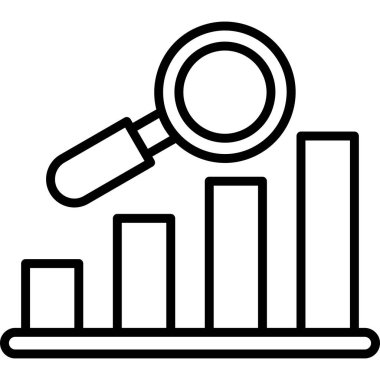 Veri analizi. Web simgesi basit illüstrasyon                  