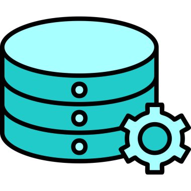 veritabanı. Web simgesi basit illüstrasyon 