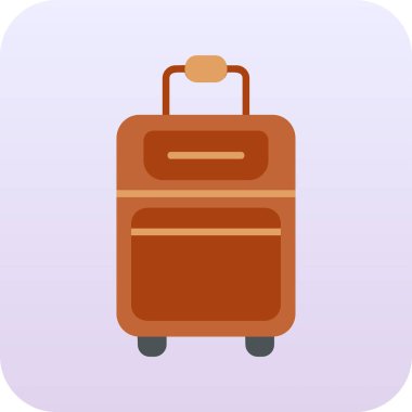 Bavul web simgesi, vektör çizim