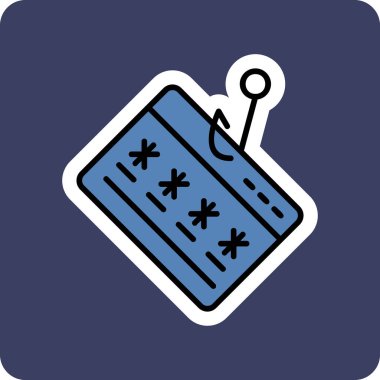 phishing simgesi, vektör illüstrasyonu basit tasarım