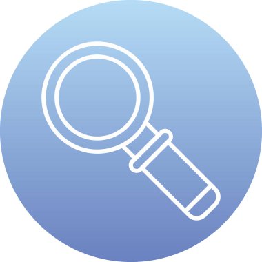 Büyütme cam simgesi, vektör illüstrasyonu 