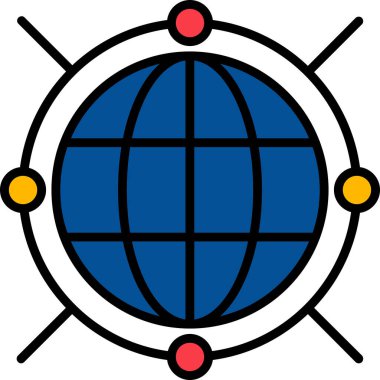 Küre. Web simgesi basit illüstrasyon