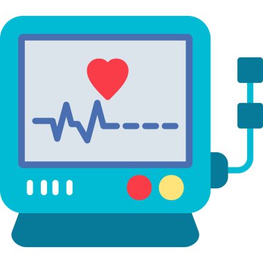 Monitör simgesinin vektör illüstrasyonu 