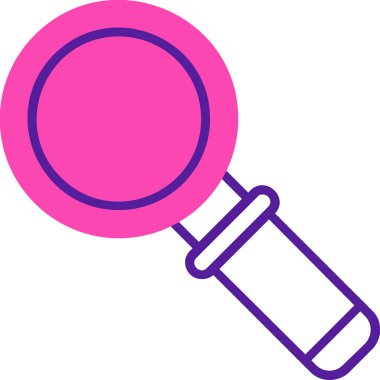 Büyütme cam simgesi, vektör illüstrasyonu 